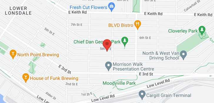 map of 553 E 5TH STREET
